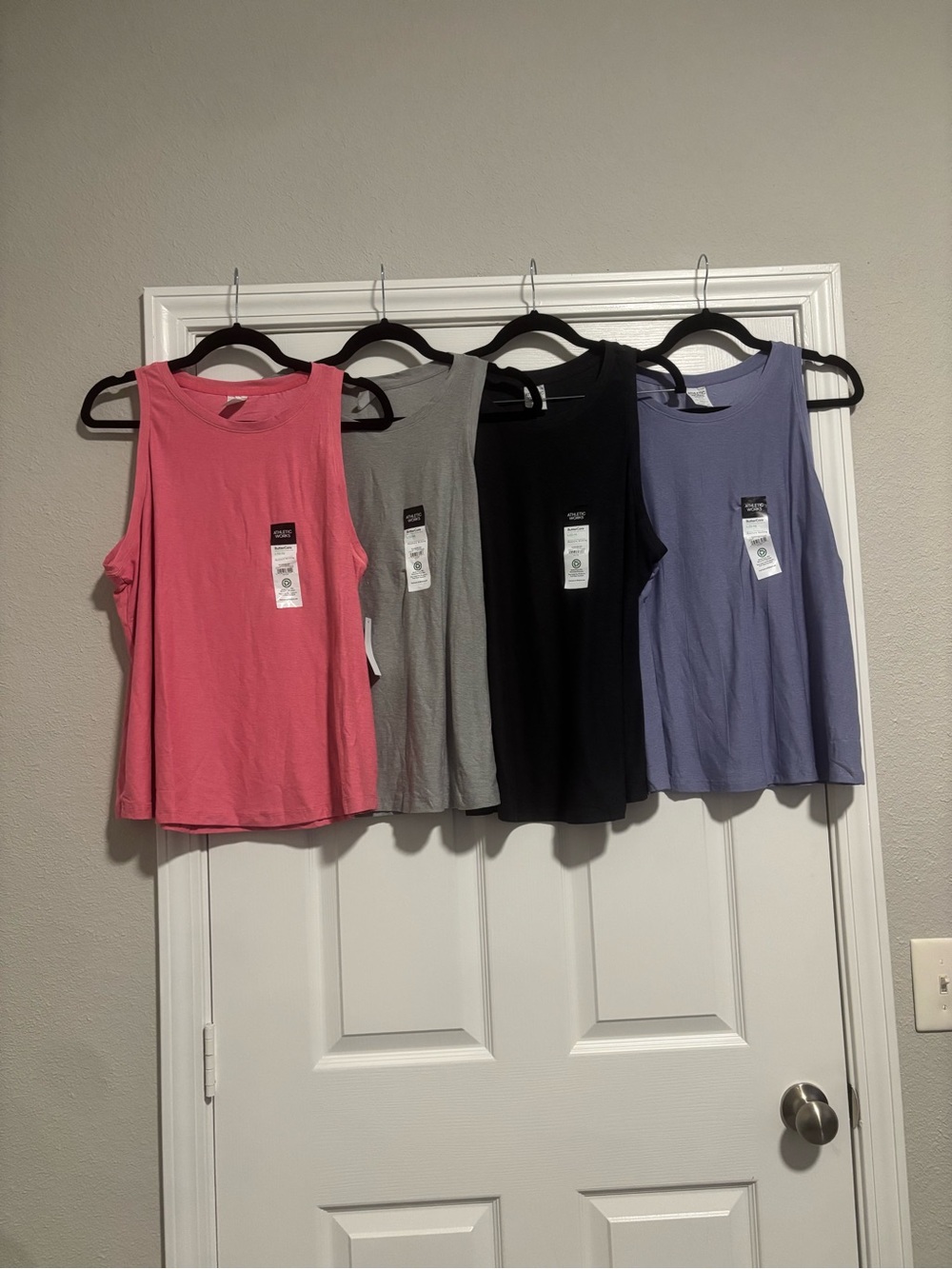 Athletic Works Tank Tops in Pink, Gray, Dark Gray, Lavender
